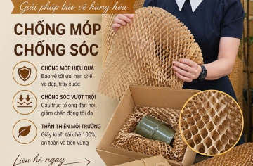 GIẤY GÓI TỔ ONG – GIẢI PHÁP BẢO VỆ HÀNG HÓA AN TOÀN, TIỆN LỢI VÀ THÂN THIỆN MÔI TRƯỜNG