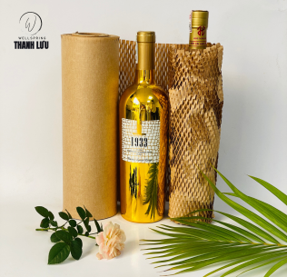 Giấy Tổ Ong Kraft gói chai thủy tinh